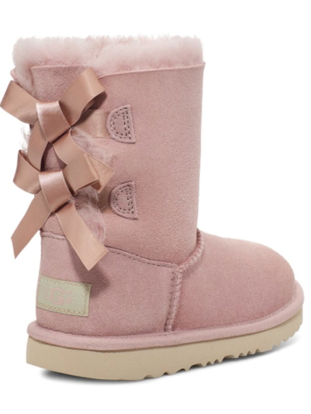 Real UGG Bailey Bow II Boots in shade Dusty Rose. Discontinued limited edition.